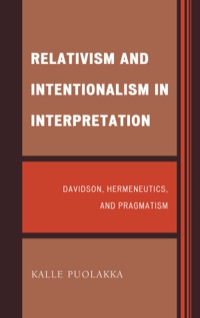 Imagen de portada: Relativism and Intentionalism in Interpretation 9780739150801