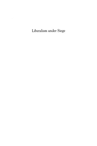 Cover image: Liberalism under Siege 9780739106570