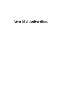 Cover image: After Multiculturalism 9780739118825
