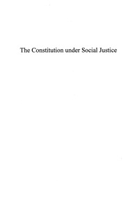 Cover image: The Constitution Under Social Justice 9780739107256