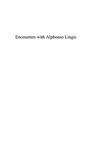 Cover image: Encounters with Alphonso Lingis 9780739107003
