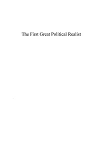 Cover image: The First Great Political Realist 9780739106075