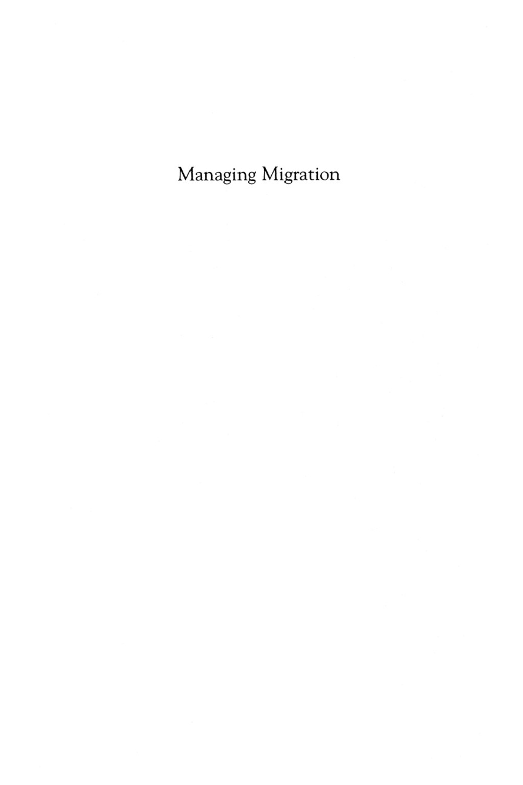 ISBN 9780739113400 product image for Managing Migration (eBook Rental) | upcitemdb.com