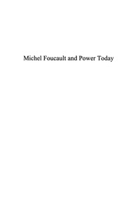 Omslagafbeelding: Michel Foucault and Power Today 9780739111819