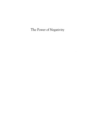 Cover image: Power of Negativity 9780739102664