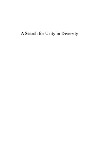 Cover image: A Search for Unity in Diversity 9780739110614