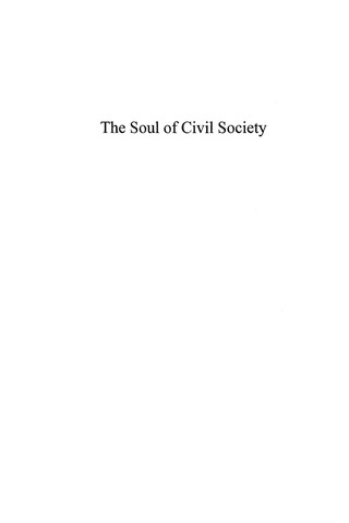 Cover image: The Soul of Civil Society 1st edition 9780739104231