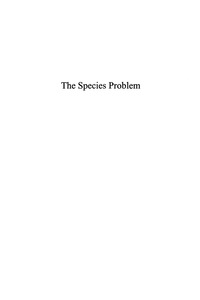Cover image: The Species Problem 9780739105030