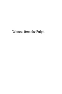 صورة الغلاف: Witness from the Pulpit 9780739100998