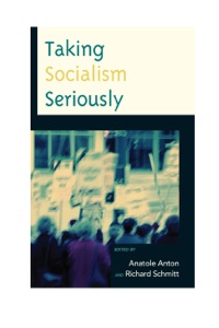 Imagen de portada: Taking Socialism Seriously 9780739166352