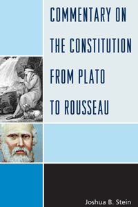 Titelbild: Commentary on the Constitution from Plato to Rousseau 9780739167595