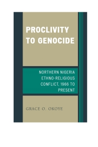 Cover image: Proclivity to Genocide 9780739191163