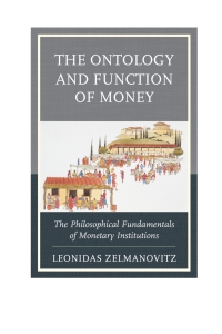 Omslagafbeelding: The Ontology and Function of Money 9780739195116