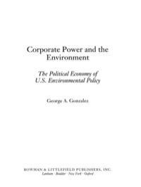 Cover image: Corporate Power and the Environment 9780742510845