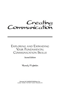 Cover image: Creating Communication 2nd edition 9780742555624