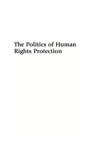 Immagine di copertina: The Politics of Human Rights Protection 9780742540521