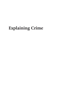 Imagen de portada: Explaining Crime 9780742565098