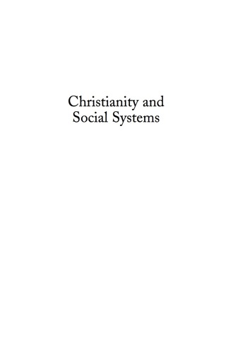 Titelbild: Christianity and Social Systems 9780742546431