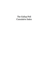 صورة الغلاف: The Gallup Poll Cumulative Index 9780742563148