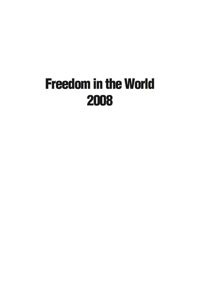 Cover image: Freedom in the World 2008 1st edition 9780742563070