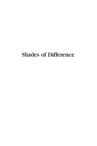 Imagen de portada: Shades of Difference 9780742543164