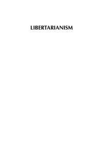 Cover image: Libertarianism 9780742542587