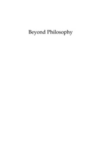 Cover image: Beyond Philosophy 9780847697762