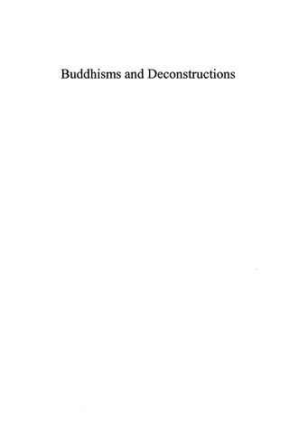 Cover image: Buddhisms and Deconstructions 9780742534179