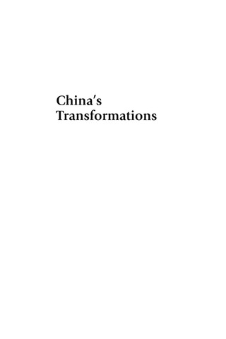 Cover image: China's Transformations 9780742538627