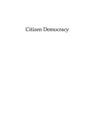 Cover image: Citizen Democracy 3rd edition 9780742564466