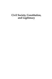 Imagen de portada: Civil Society, Constitution, and Legitimacy 9780847687718