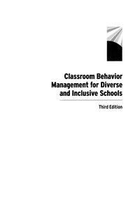 Imagen de portada: Classroom Behavior Management for Diverse and Inclusive Schools 3rd edition 9780742526549