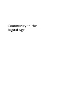 Cover image: Community in the Digital Age 9780742529588