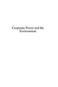 Imagen de portada: Corporate Power and the Environment 9780742510852