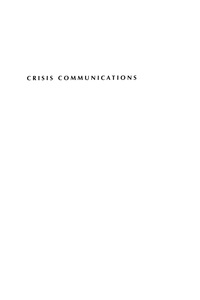 Cover image: Crisis Communications 9780742525429