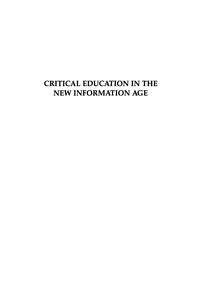 صورة الغلاف: Critical Education in the New Information Age 9780847690114