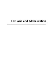 Cover image: East Asia and Globalization 9780742509351