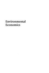 Cover image: Environmental Economics 9780742546981