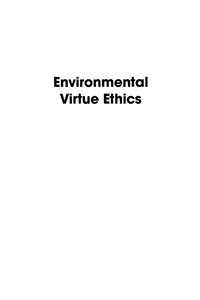 Omslagafbeelding: Environmental Virtue Ethics 9780742533905