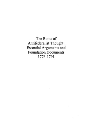 Cover image: Essential Antifederalist 2nd edition 9780742521872