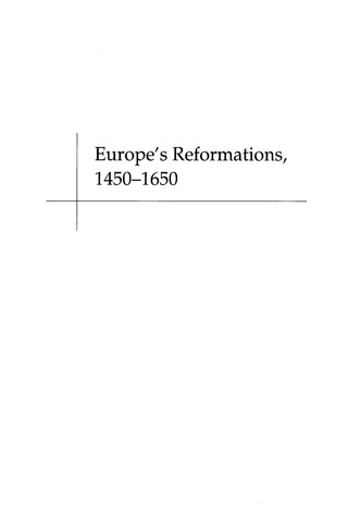 Imagen de portada: Europe's Reformations, 1450–1650 2nd edition 9780742537880