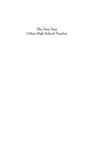 Cover image: First-Year Urban High School Teacher 9780742561038