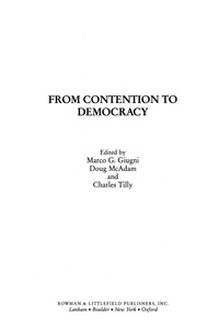 Cover image: From Contention to Democracy 9780847691050