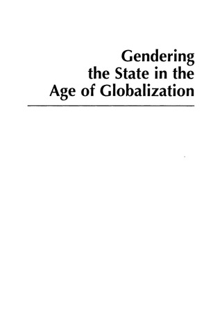 Cover image: Gendering the State in the Age of Globalization 1st edition 9780742540163