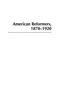 Omslagafbeelding: American Reformers, 1870–1920 9780742527621