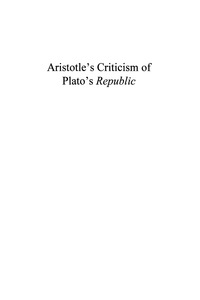Cover image: Aristotle's Criticism of Plato's Republic 9780847686544