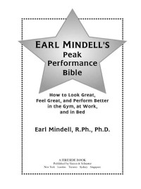 Cover image: Earl Mindell's Peak Performance Bible 9780743204378