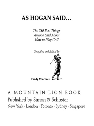 Cover image: As Hogan Said... 9781416577171