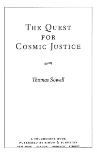 Cover image: The Quest for Cosmic Justice 9780684864631