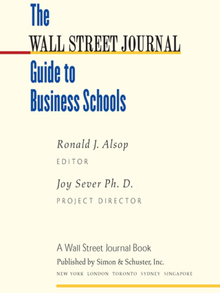 Cover image: The Wall Street Journal Guide to Business Schools